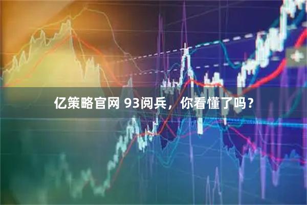 亿策略官网 93阅兵，你看懂了吗？