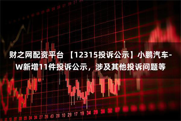 财之网配资平台 【12315投诉公示】小鹏汽车-W新增11件投诉公示，涉及其他投诉问题等